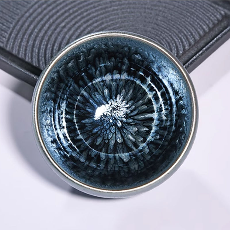 ceașcă de ceai ceramică mare, inspirată de Zen, pentru utilizare personală, cu glazură colorată