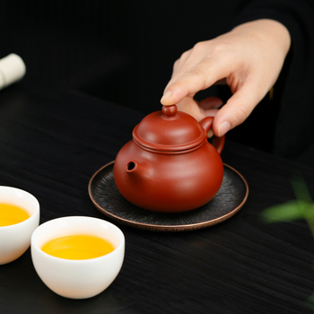 Suport din aliaj pentru ceainic, design retro, izolație, sculptură cu scena Qingming Riverside, potrivit pentru interior și exterior, durabil, stil antic