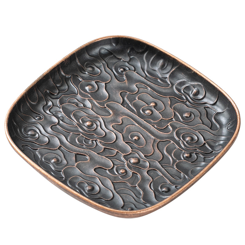 Suport din aliaj pentru ceainic, design retro, izolație, sculptură cu scena Qingming Riverside, potrivit pentru interior și exterior, durabil, stil antic