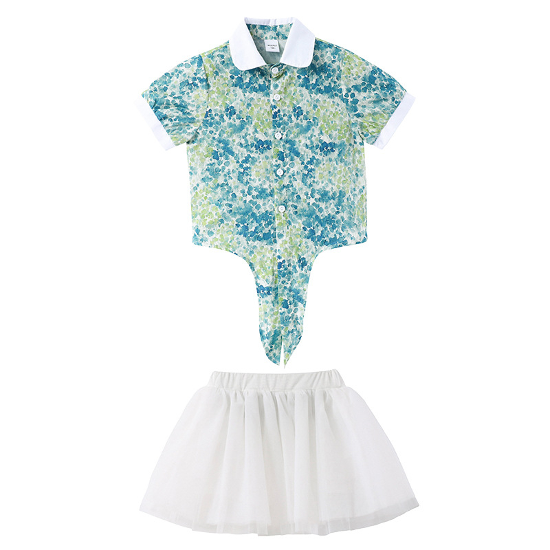 Dječja ljetna školska uniforma – set s kratkim rukavima i hlačama, pamuk, unisex, britanski stil