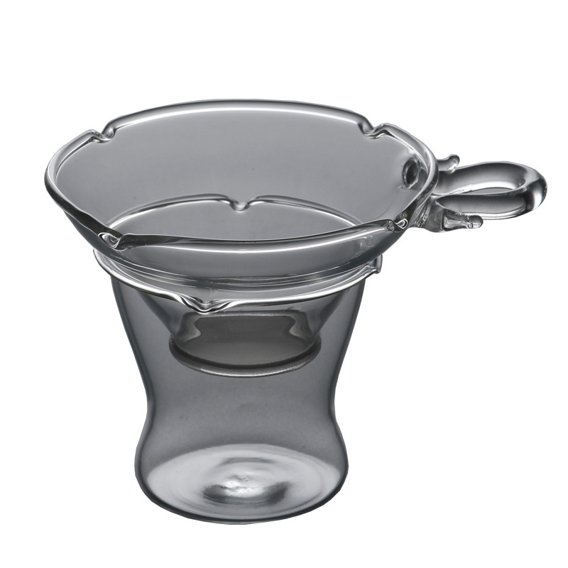 Filtru de ceai din sticlă cu bază și infuzor – accesorii pentru ceai