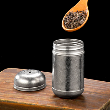 Hong Junda infuzor de ceai din titan cu separator de frunze și filtru, ceașă de ceai, titan pur, minge aromatizantă pentru marinare