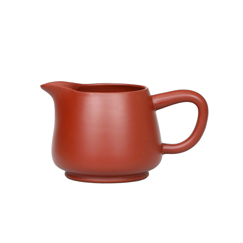 Set ceainic Yixing din lut purpuriu, lucrat manual, stil Dahongpao, include cană de echilibru