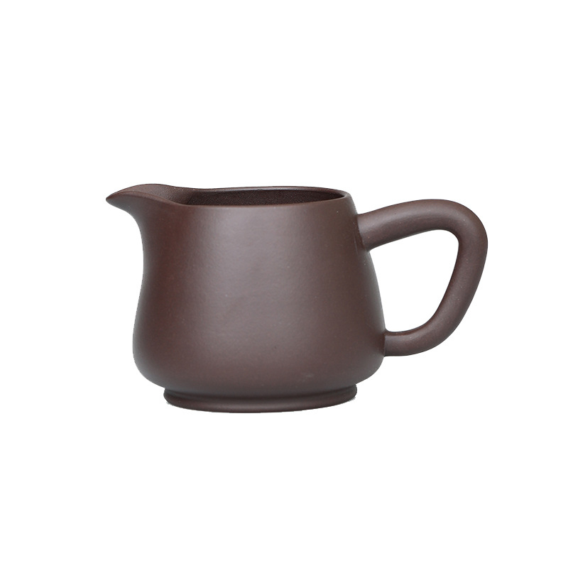 Set ceainic Yixing din lut purpuriu, lucrat manual, stil Dahongpao, include cană de echilibru