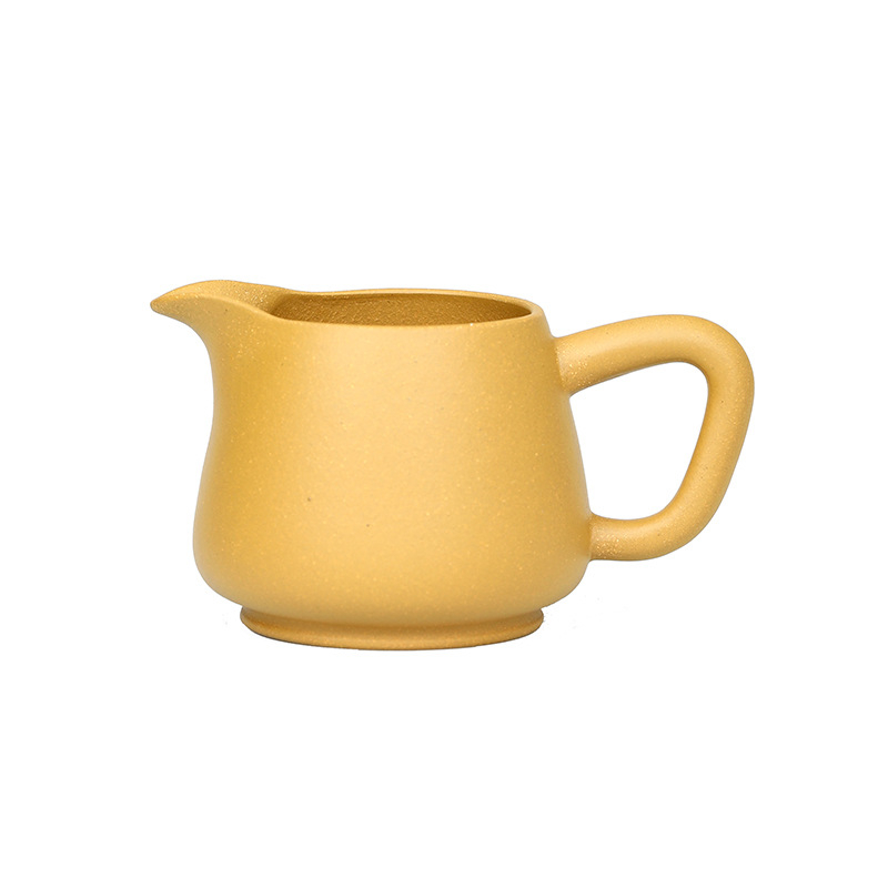 Set ceainic Yixing din lut purpuriu, lucrat manual, stil Dahongpao, include cană de echilibru