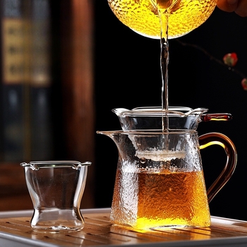Filtru de ceai din sticlă borosilicat de înaltă rezistență, sită pentru frunzele de ceai – accesorii pentru ceremonia ceaiului