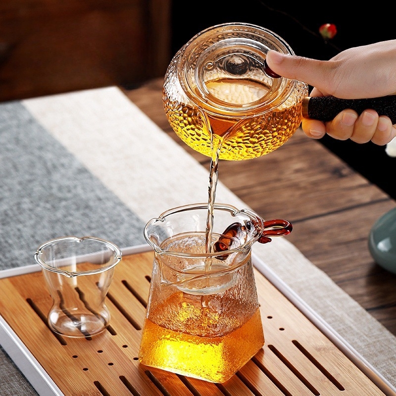 Filtru de ceai din sticlă borosilicat de înaltă rezistență, sită pentru frunzele de ceai – accesorii pentru ceremonia ceaiului