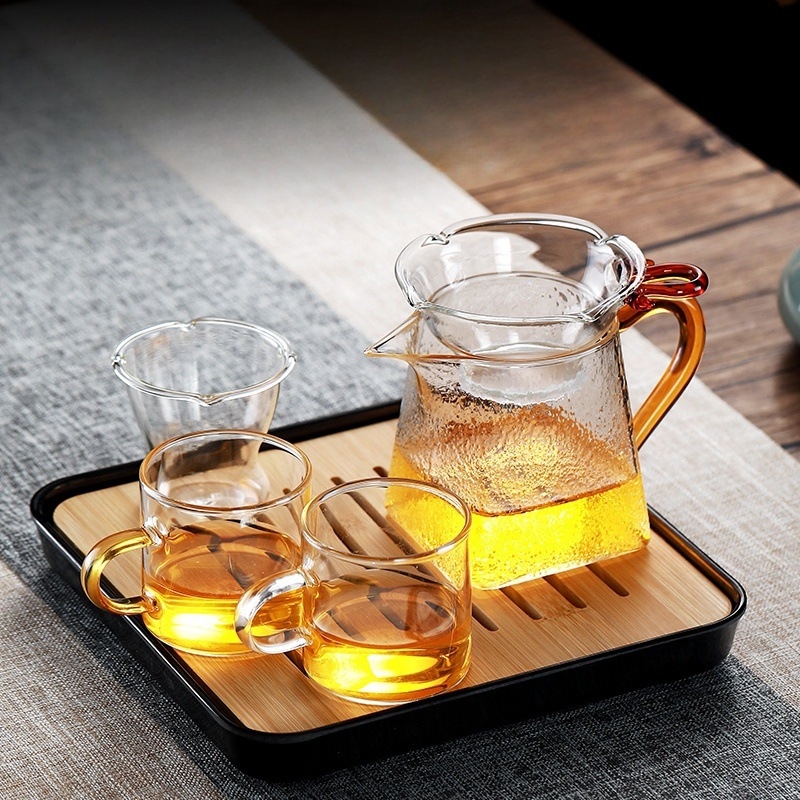 Filtru de ceai din sticlă borosilicat de înaltă rezistență, sită pentru frunzele de ceai – accesorii pentru ceremonia ceaiului