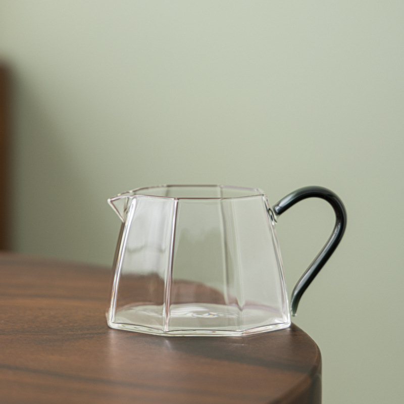 Filtru de ceai din sticlă borosilicată înaltă, cu mâner, rezistent la temperaturi ridicate, filtru de ceai mai gros