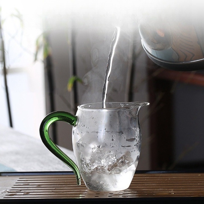 Ceașcă Gongdao din borosilicat transparent, rezistentă la temperaturi înalte, capacitate mare pentru ceremonia Gongfu de ceai
