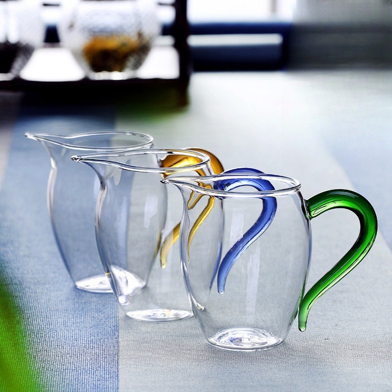 Ceașcă Gongdao din borosilicat transparent, rezistentă la temperaturi înalte, capacitate mare pentru ceremonia Gongfu de ceai
