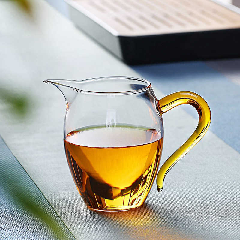 Ceașcă Gongdao din borosilicat transparent, rezistentă la temperaturi înalte, capacitate mare pentru ceremonia Gongfu de ceai