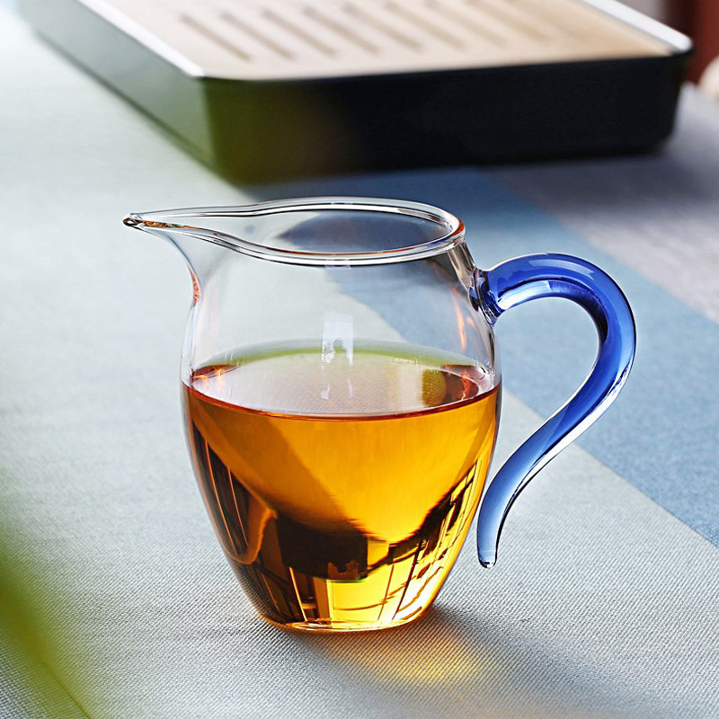 Ceașcă Gongdao din borosilicat transparent, rezistentă la temperaturi înalte, capacitate mare pentru ceremonia Gongfu de ceai
