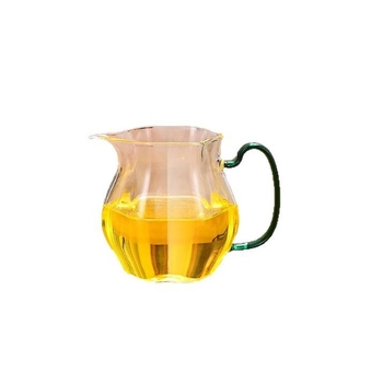 Set de ceai din sticlă personalizat cu mâner, cu separator de ceai din sticlă borosilicat de înaltă rezistență, pentru ceai verde, stil nou chinezesc