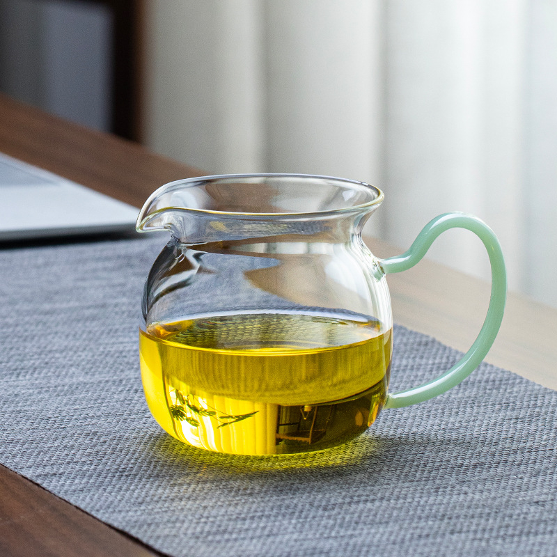 Divizor de ceai din sticlă borosilicat, set Gongfu cu ceașcă de servire rezistentă la temperaturi înalte