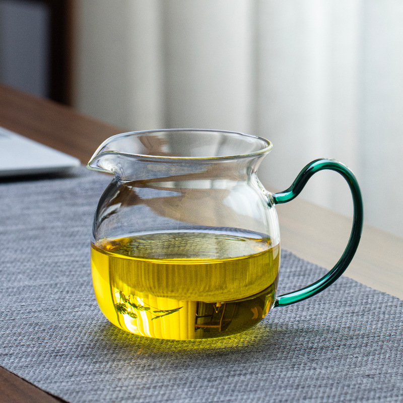 Divizor de ceai din sticlă borosilicat, set Gongfu cu ceașcă de servire rezistentă la temperaturi înalte