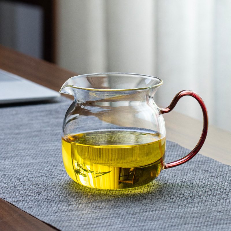 Divizor de ceai din sticlă borosilicat, set Gongfu cu ceașcă de servire rezistentă la temperaturi înalte