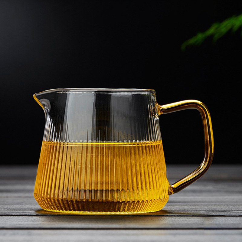 Pahar de ceai din sticlă borosilicat rezistentă la căldură, cu filtru pentru ceai, stil japonez, pentru uz casnic
