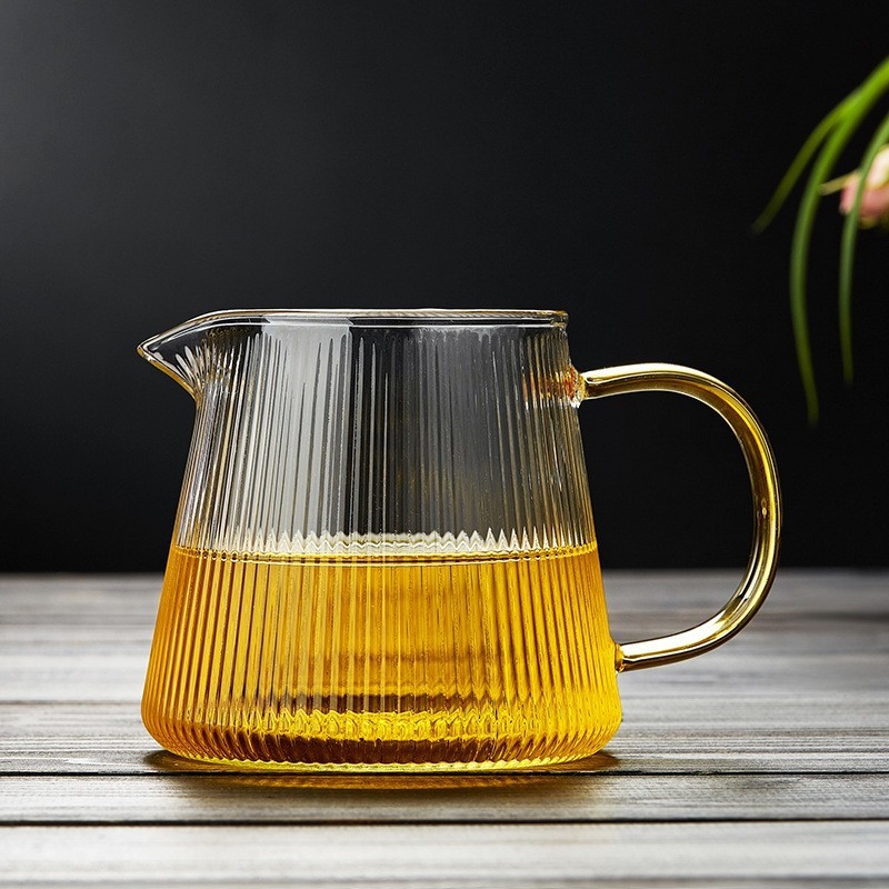 Pahar de ceai din sticlă borosilicat rezistentă la căldură, cu filtru pentru ceai, stil japonez, pentru uz casnic