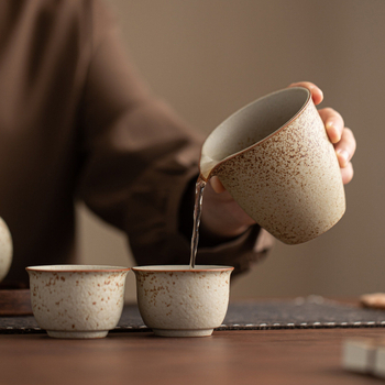 Filtru ceramic de ceai integrat cu cană de distribuție și tavă de ceai – set pentru ceremonia de ceai Kung Fu acasă