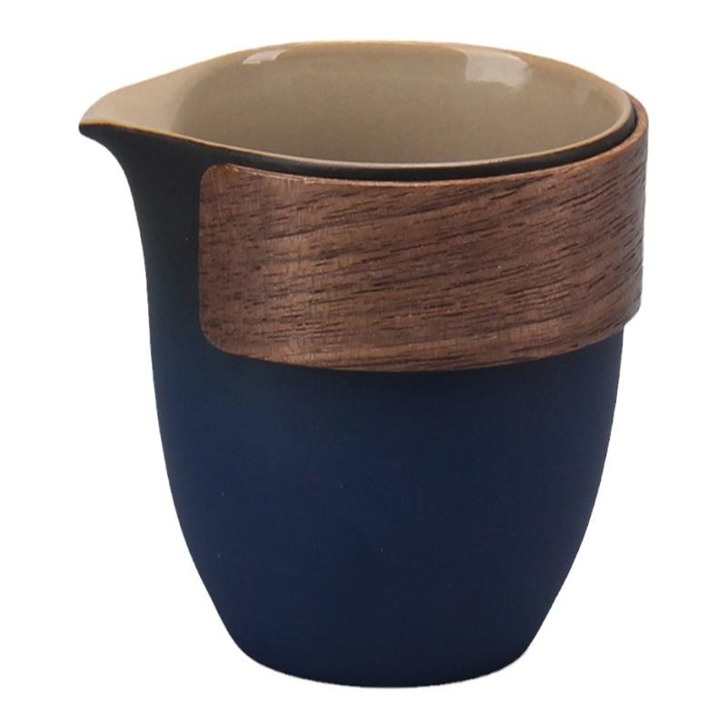 Set de ceai din ceramică neagră pentru Kung Fu, cu mâner anti-arzire, include strecurător de ceai și o tavă mare pentru ceai