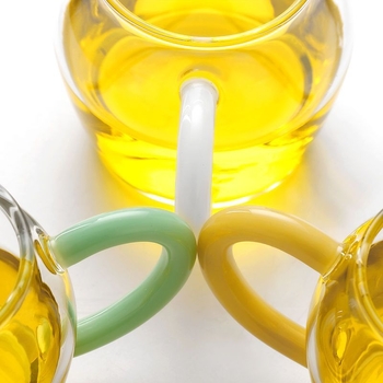 Carafă de ceai din sticlă borosilicat de înaltă rezistență, cu mâner colorat, turnare uniformă; set mic Kung Fu ceai cu separator de ceai