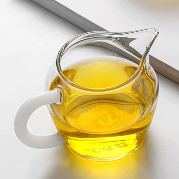 Carafă de ceai din sticlă borosilicat de înaltă rezistență, cu mâner colorat, turnare uniformă; set mic Kung Fu ceai cu separator de ceai