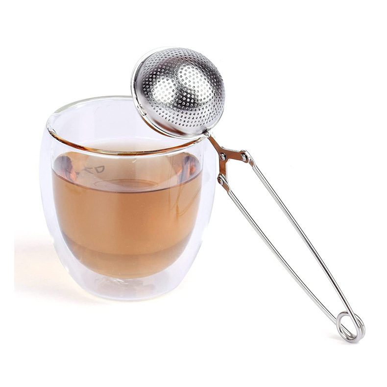 Bilă infuzor de ceai din oțel inoxidabil cu clemă – filtru de ceai