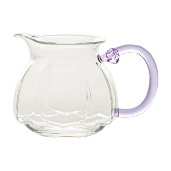 Set de ceai din sticlă borosilicată, în formă de lotus, cu tavă pentru ceai și ceașcă pentru distribuție uniformă a ceaiului