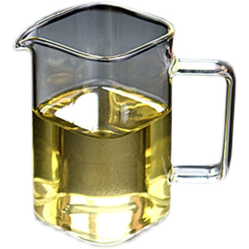 CEAȘĂ PĂTRATĂ DE CEAI DIN STICLĂ CU STRECURĂTOR, SET PENTRU UZ CASENIC, SEPARATOR DE CEAI ȘI FILTRU