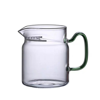 Set de ceai cu cană din sticlă rezistentă la căldură și filtru integrat pentru ceai verde