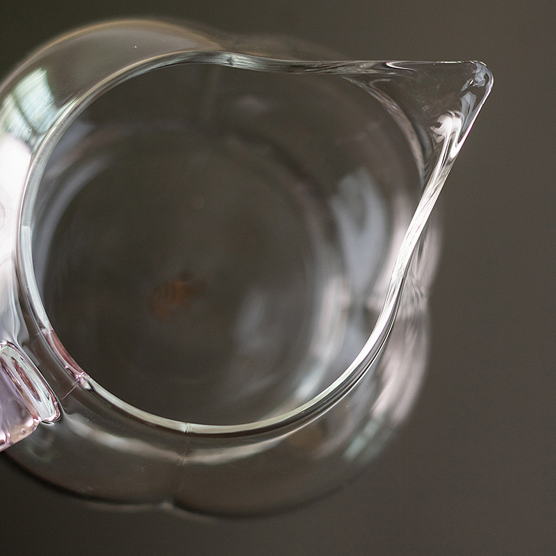 Set de ceai din sticlă borosilicată, cu infuzor și ceașcă de distribuție — luxos, sticlă groasă