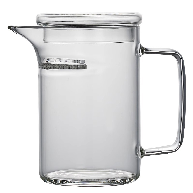Ceașcă de ceai din sticlă, în formă de semilună, cu filtru încorporat, rezistentă la căldură, separare ceai-apă, pentru ceai verde.