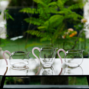 Set de ceai Gongfu din sticlă pentru uz casnic, sticlă borosilicată rezistentă la căldură, separator de ceai, set de ceai transparent, accesorii minimalist