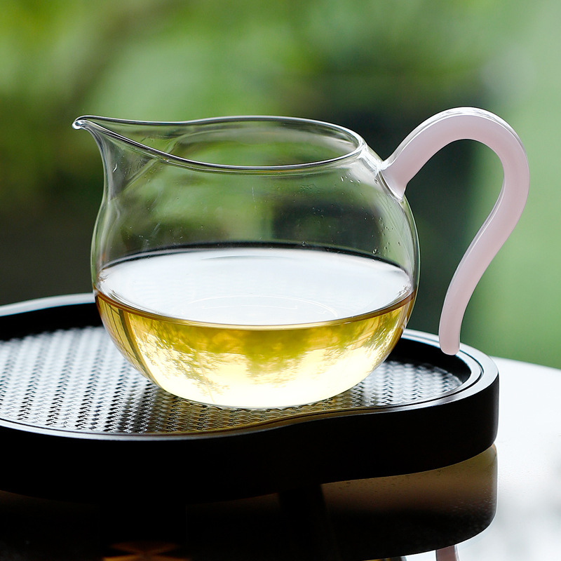 Set de ceai Gongfu din sticlă pentru uz casnic, sticlă borosilicată rezistentă la căldură, separator de ceai, set de ceai transparent, accesorii minimalist