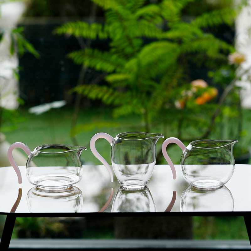 Set de ceai Gongfu din sticlă pentru uz casnic, sticlă borosilicată rezistentă la căldură, separator de ceai, set de ceai transparent, accesorii minimalist