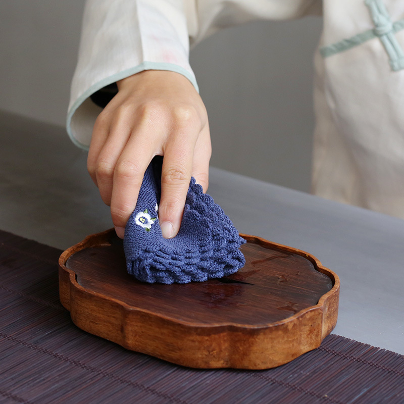 Prosop de ceai absorbant, cu inspirație Zen și motive Kung Fu, covoraș personalizat pentru ceremonia ceaiului