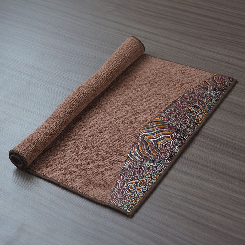 Prosop de ceai pătrat, stil chinezesc, brocart Cloud Brocade, gros, dimensiune mare, absorbant pentru ceremonia ceaiului și masa de ceai