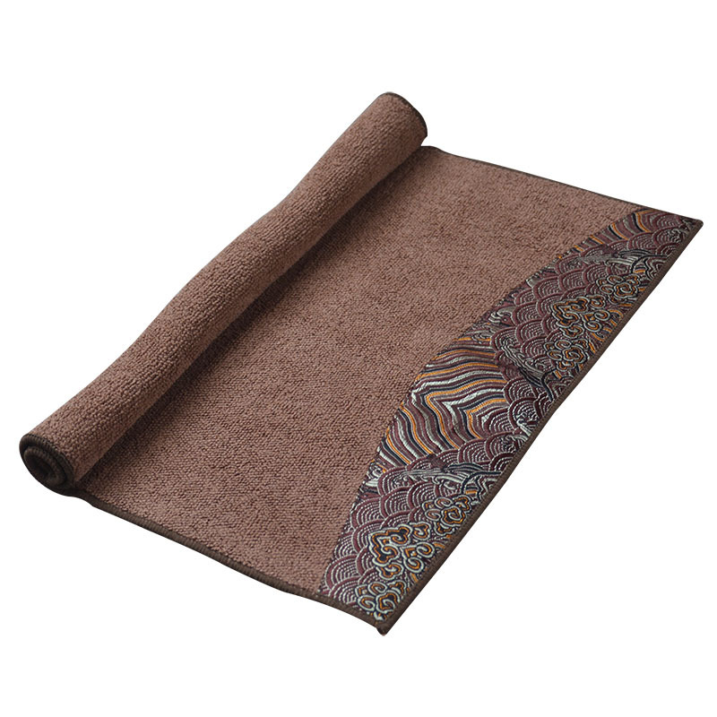 Prosop de ceai pătrat, stil chinezesc, brocart Cloud Brocade, gros, dimensiune mare, absorbant pentru ceremonia ceaiului și masa de ceai