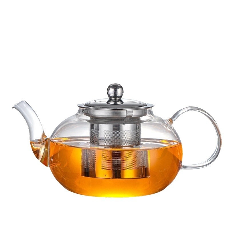 Ceainic din sticlă borosilikat de înaltă rezistență, cu filtru din oțel inox, capacitate mare, pentru uz casnic – set de ceai în stil chinezesc
