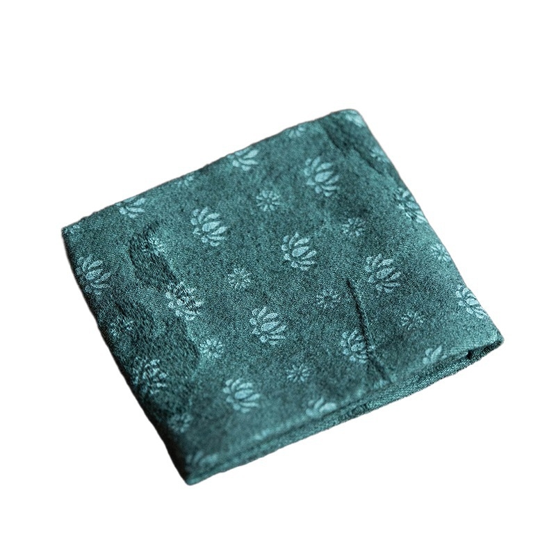Prosop de masă pentru ceai din bumbac–lână, jacquard vintage cu model floral ars, absorbant, cu două fețe; cârpă de curățare, prosop pentru ceai și accesorii pentru setul de ceai
