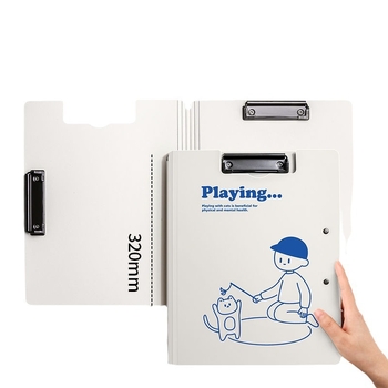 Clipboard de birou cu design caricatură pentru documente A4/A3, depozitare și organizare, clemă pentru mai multe pagini, planșă de desen