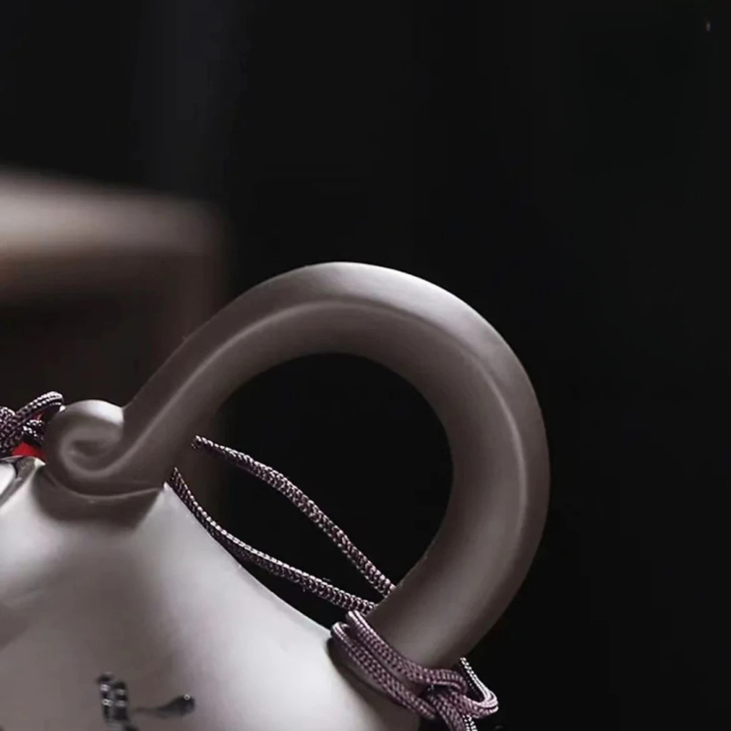 Ceainic din nisip purpuriu, 220 ml, stil chinezesc retro, set Gongfu de ceai premium pentru 6 persoane, cadou