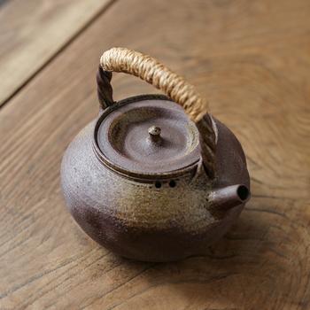 Ceainic ceramic Gongfu ceai, încălzire pe lemn, cu plită de fierbere în stil Chaozhou