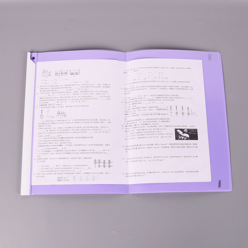 Clip A3 cu braț rotativ, transparent, multicolor, pentru documente și foi de examen