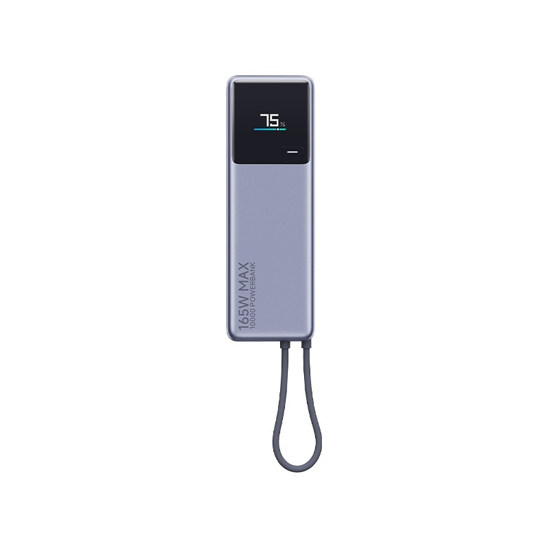Преносима батерия с вграден кабел, 10000mAh, джобен размер, 22.5W бързо зареждане, креативен дизайн