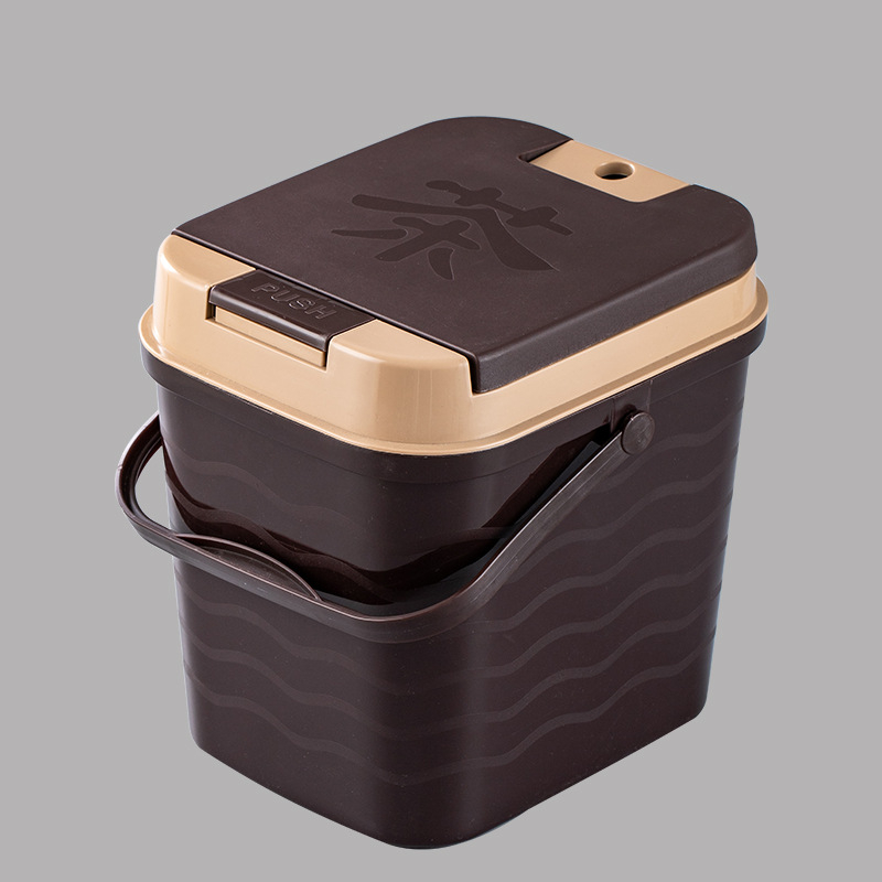 Găleată mică din plastic pentru ceai, drenaj și colectare a apei; recipient pentru resturi de ceai și accesorii pentru setul de ceai, pentru uz casnic