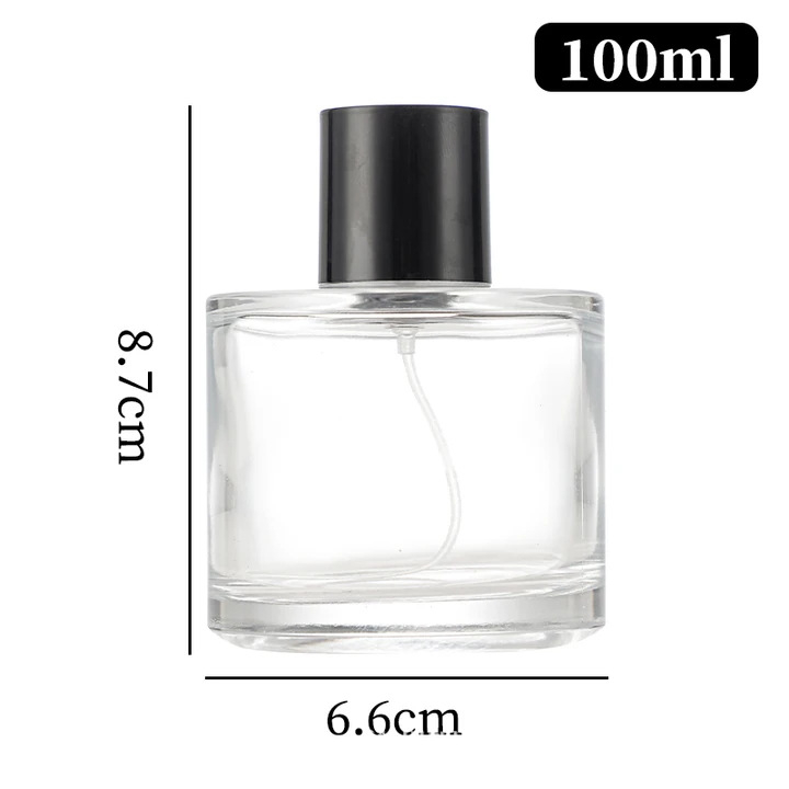 100 ml cilindrična staklena bočica za aromaterapiju, bočica za eterična ulja, difuzor, prazna bočica za parfemski sprej