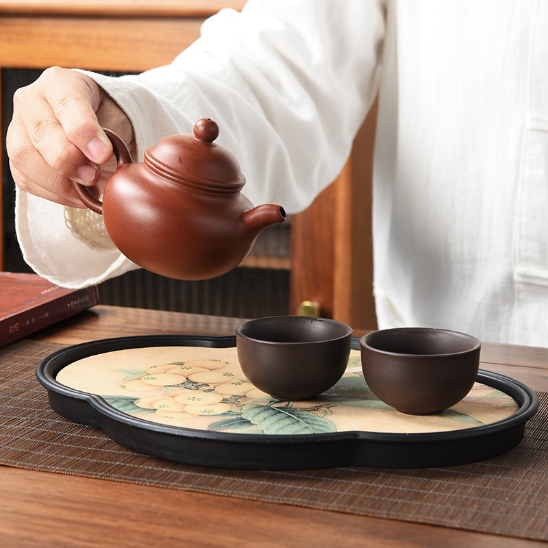 Tavă de ceai mică, absorbantă, în stil chinezesc, pentru set de ceai ceramic Kung Fu