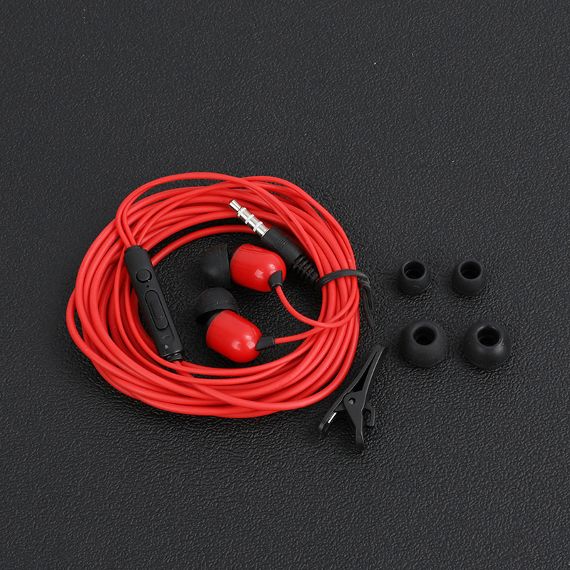 3 méteres vezetékes in-ear monitor fülhallgató mikrofonnal, mobiltelefonhoz és PC-hez, streamingre és karaokehoz